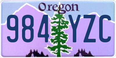 OR license plate 984YZC