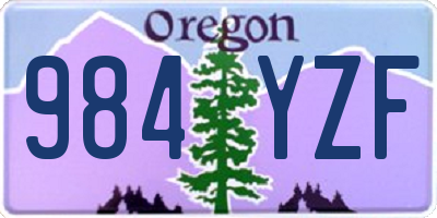 OR license plate 984YZF