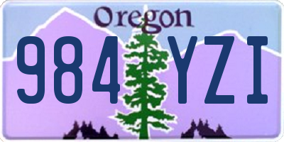 OR license plate 984YZI