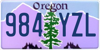 OR license plate 984YZL