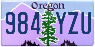 OR license plate 984YZU