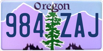 OR license plate 984ZAJ