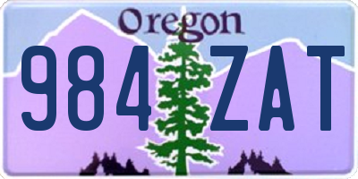 OR license plate 984ZAT