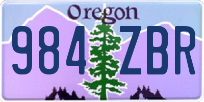 OR license plate 984ZBR