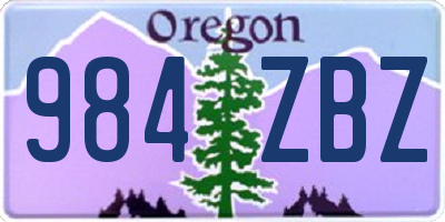 OR license plate 984ZBZ