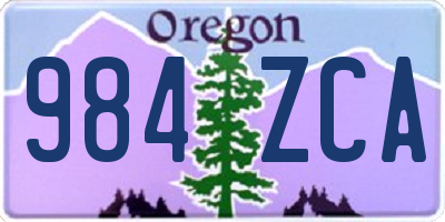 OR license plate 984ZCA