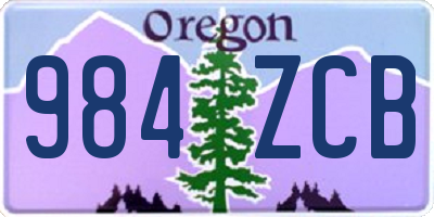 OR license plate 984ZCB