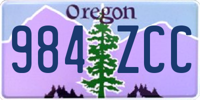 OR license plate 984ZCC