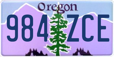 OR license plate 984ZCE