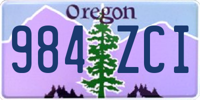 OR license plate 984ZCI