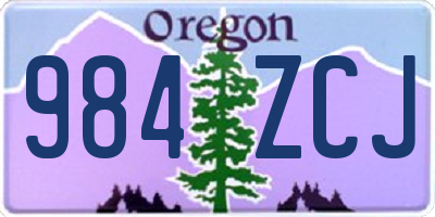 OR license plate 984ZCJ