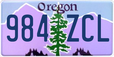 OR license plate 984ZCL