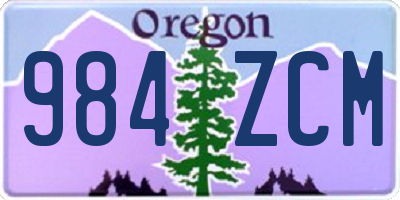 OR license plate 984ZCM