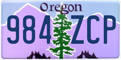 OR license plate 984ZCP