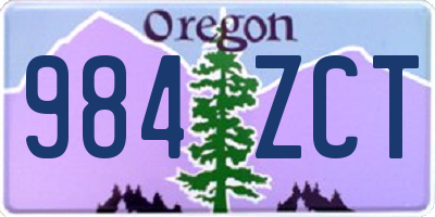 OR license plate 984ZCT
