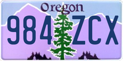 OR license plate 984ZCX