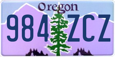 OR license plate 984ZCZ