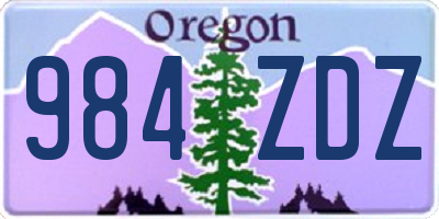 OR license plate 984ZDZ