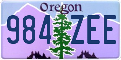 OR license plate 984ZEE