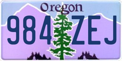 OR license plate 984ZEJ