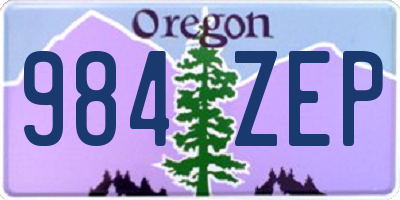 OR license plate 984ZEP