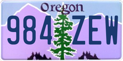 OR license plate 984ZEW