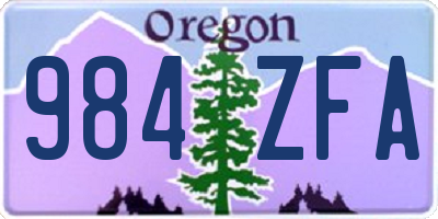 OR license plate 984ZFA
