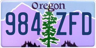 OR license plate 984ZFD