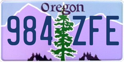 OR license plate 984ZFE