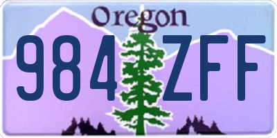 OR license plate 984ZFF