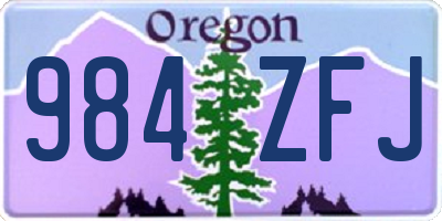 OR license plate 984ZFJ