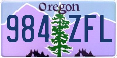 OR license plate 984ZFL