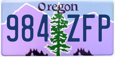 OR license plate 984ZFP