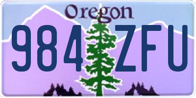OR license plate 984ZFU