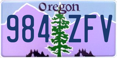 OR license plate 984ZFV