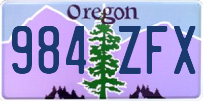 OR license plate 984ZFX