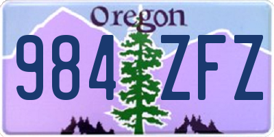 OR license plate 984ZFZ