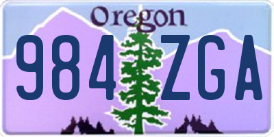 OR license plate 984ZGA