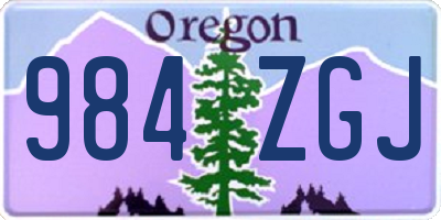 OR license plate 984ZGJ