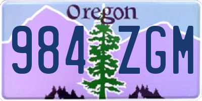 OR license plate 984ZGM