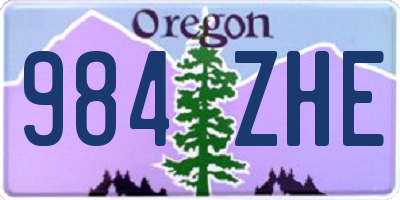 OR license plate 984ZHE