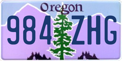 OR license plate 984ZHG