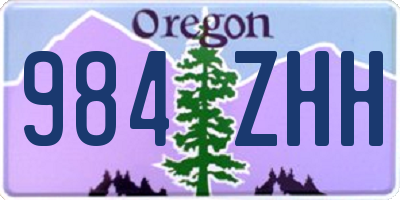 OR license plate 984ZHH