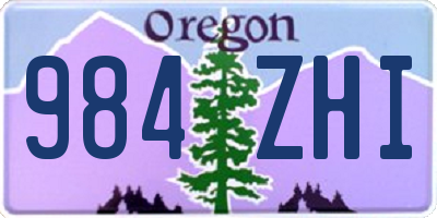 OR license plate 984ZHI