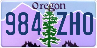 OR license plate 984ZHO