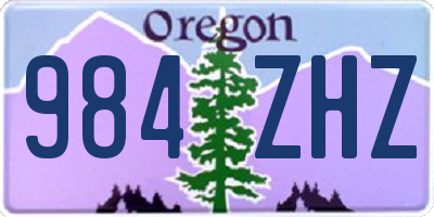 OR license plate 984ZHZ
