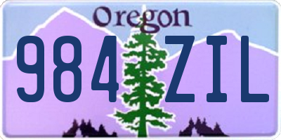 OR license plate 984ZIL