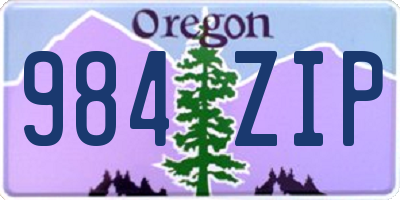 OR license plate 984ZIP