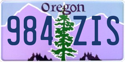 OR license plate 984ZIS