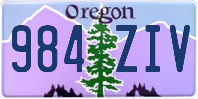 OR license plate 984ZIV